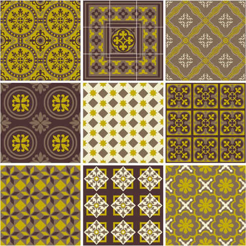 cute floral decor pattern vector 
