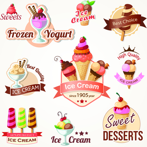 Ice Cream Logo Design, Fresh Ice Cream Cone - TemplateMonster