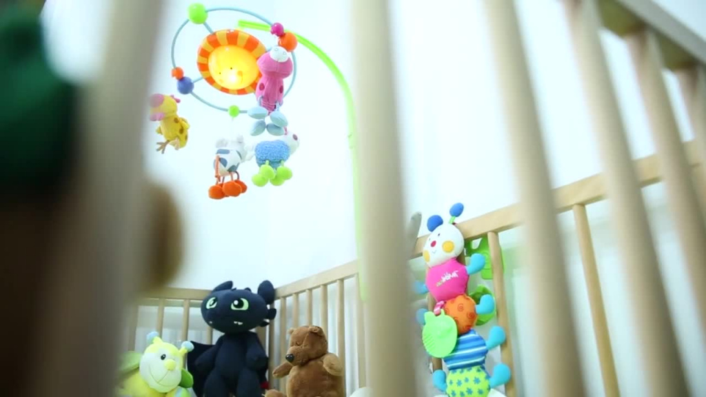 cute kid toys decoration on cradle