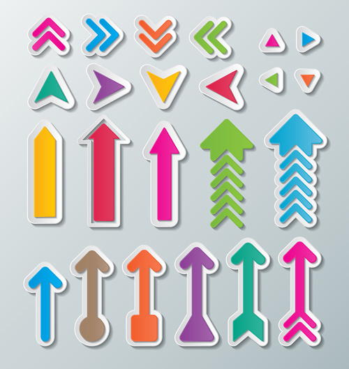 cute paper arrows vector