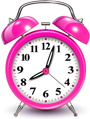 Cute pink alarm clock design vector Free vector in Encapsulated ...