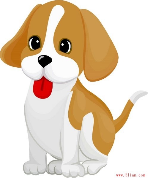 cute puppy vector