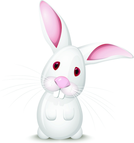 cute rabbits vector elements