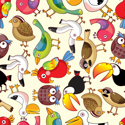 cute seamless pattern design vector 