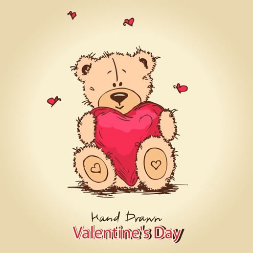 Valentine teddy bear vector free download free vector download (3,509