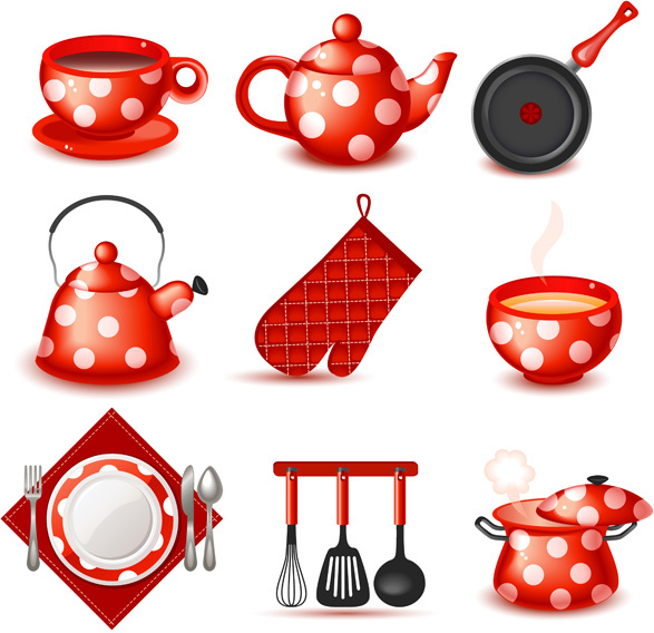 cute utensils vector collections