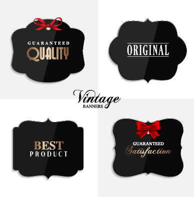 cute vintage labels cards vector graphics