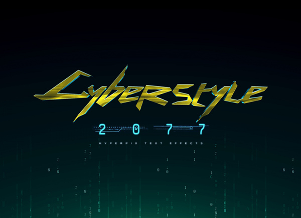 cyberpunk 2077 psd text effect 