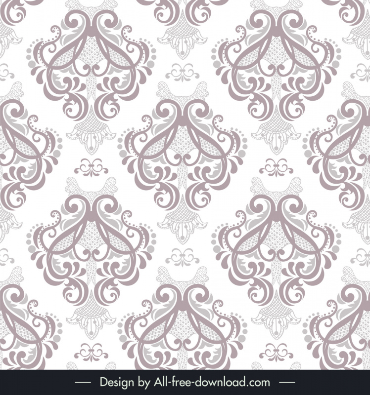 damask  royal pattern template classical symmetric repeating ornament 