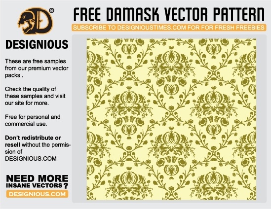 Damask seamless pattern