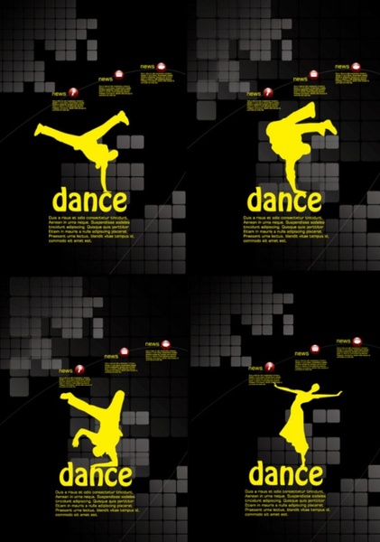 dance posters template vector