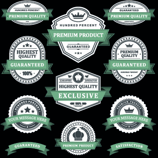 dark labels vector