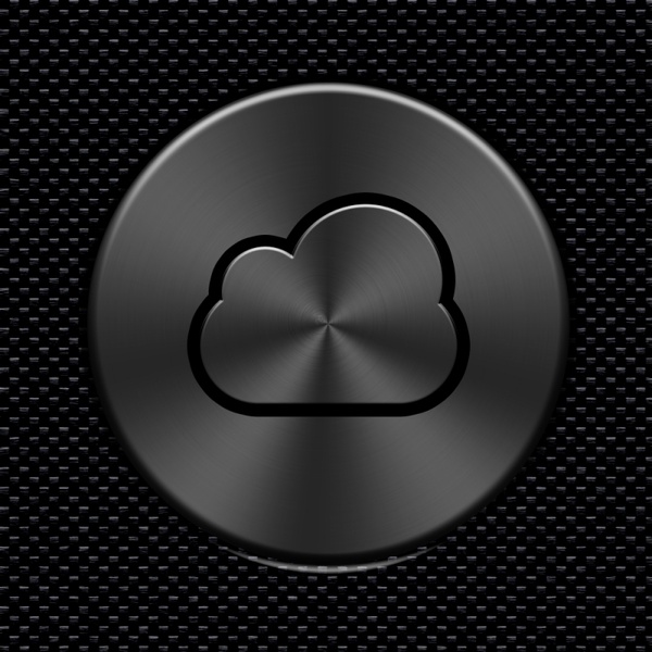 Dark Metallic iCloud Button