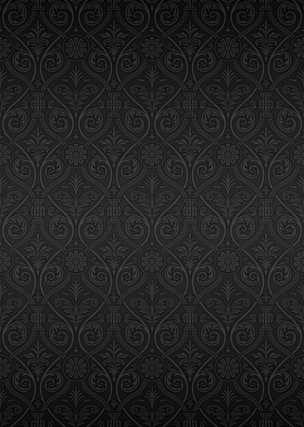 dark ornate floral seamless pattern vector 