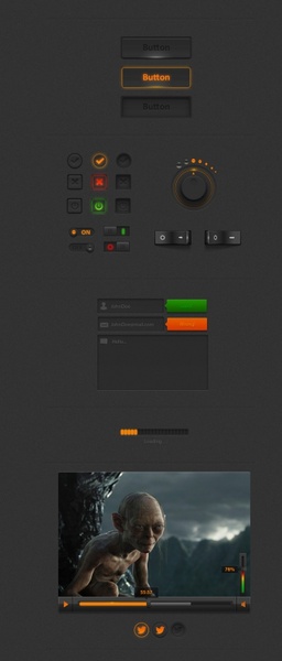 Dark UI Kit 