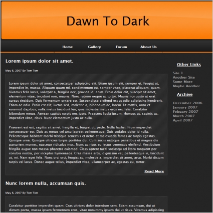 Dawn To Dark Template