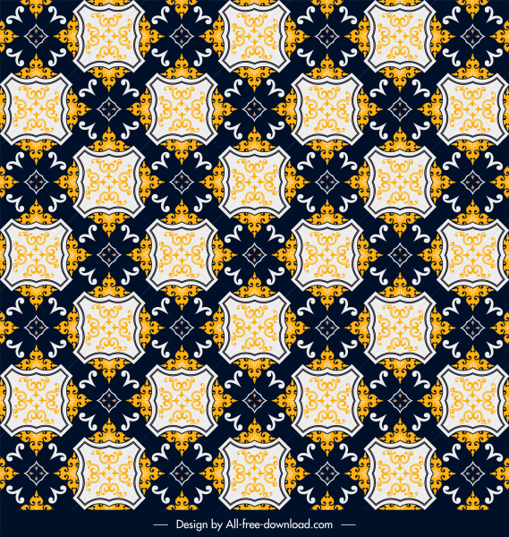 decor pattern template colorful classical repeating symmetrical design 