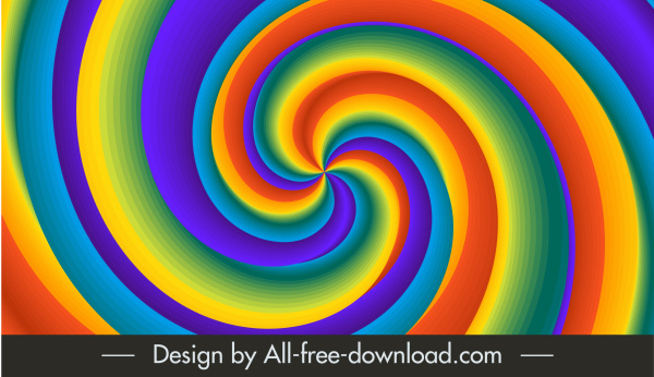 decorative background colorful dynamic twisted illusion decor