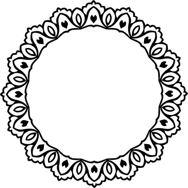 decorative circle design with vintage abstract border