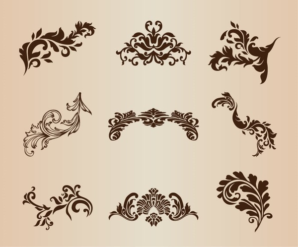 decorative design element vector set