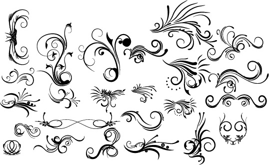 Download Decorative floral design pack vector Free vector in ...