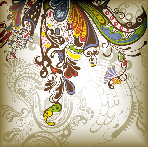 decorative floral pattern vector background art