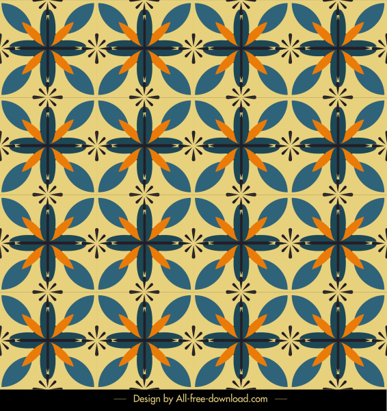 decorative pattern classical repeating symmetric botanical sketch