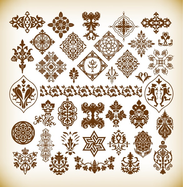 decorative pattern elements vector collection