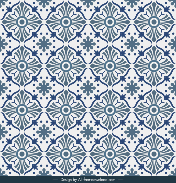 decorative pattern flat repeating symmetric shapes