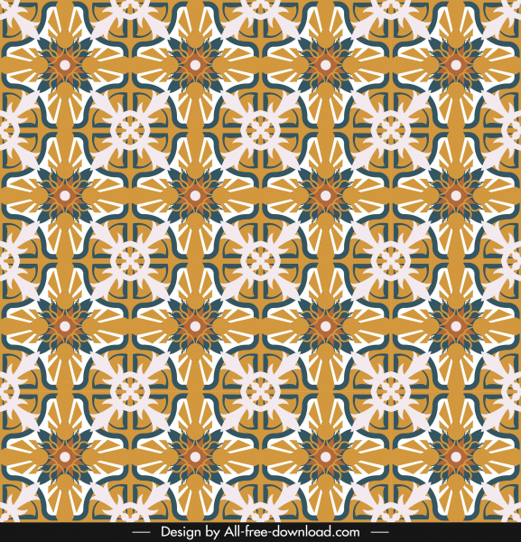 decorative pattern flat repeating symmetrical illusion shapes