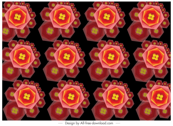 decorative pattern illusive repeating blurred geometric petals decor
