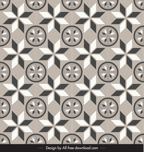 decorative pattern retro flat repeating symmetric design