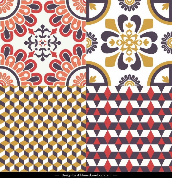 decorative pattern templates classical symmetrical repeating geometric decor