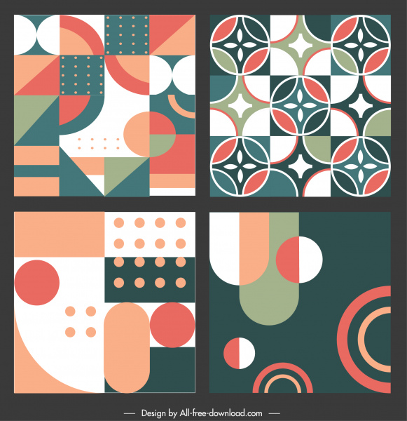 decorative pattern templates colorful classical geometric classic