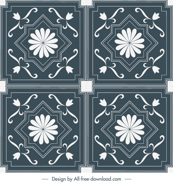 decorative pattern templates elegant classical symmetrical shapes
