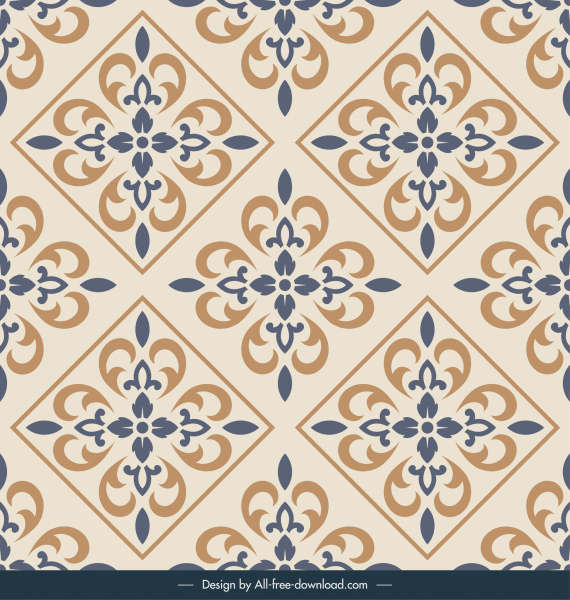 decorative tile background vintage repeating symmetrical design 