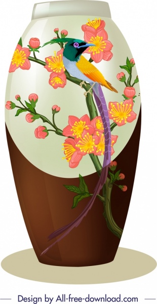 decorative vase icon classical oriental design