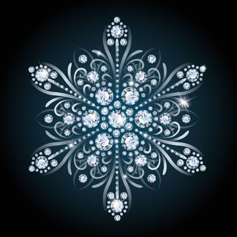 delicate snowflake christmas illustration vector