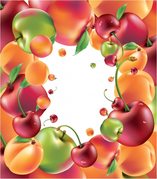 delicious fruit apples vector