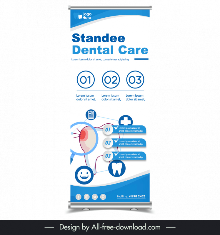 dental care template modern standee shape