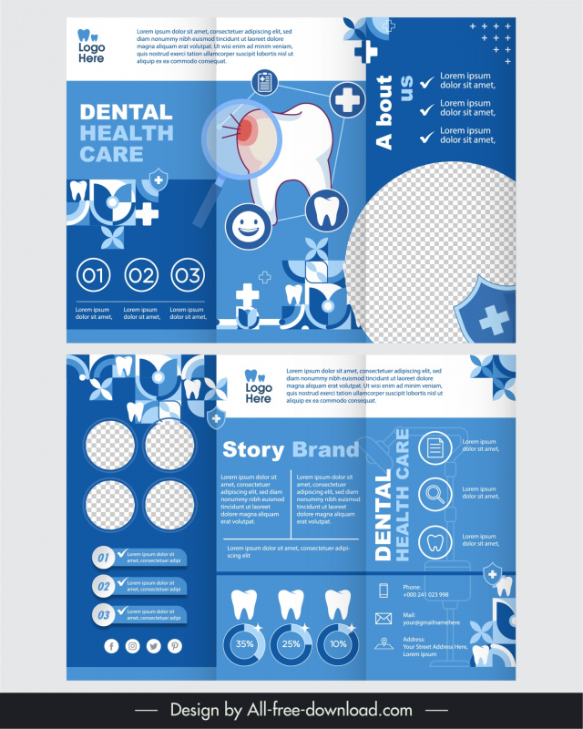 dental clinic brochure template clinic elements decor 