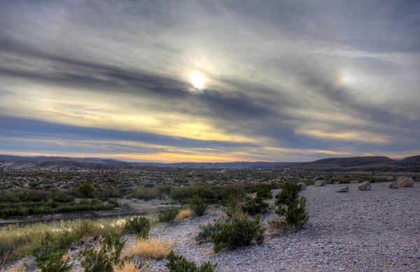 desert sunset at big bend national park texas