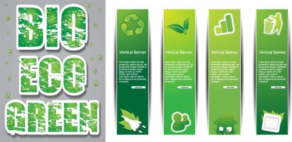 design of lowcarbon green theme vector 1
