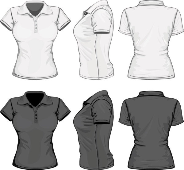 Download Polo shirt back template vector free vector download ...