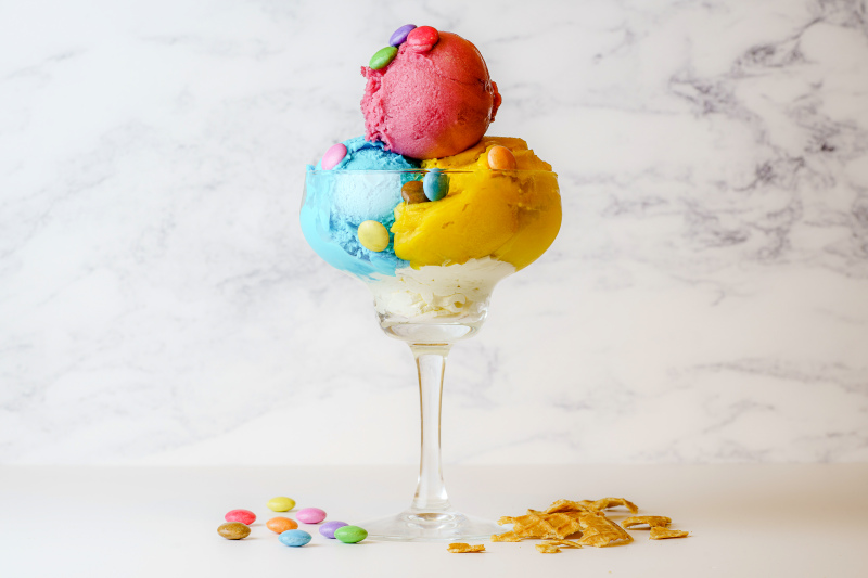 dessert picture elegant ice cream glass decor