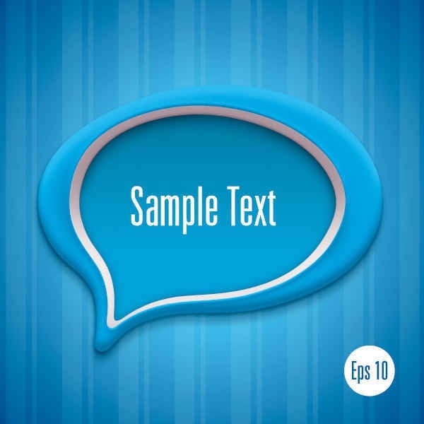 Detailed talk bubble template vector Pack