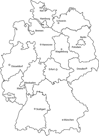 Deutschlandkarte - Germany Map Vector 