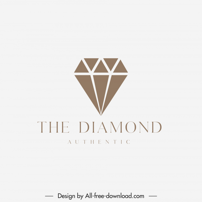 diamond logo template flat symmetric geometry 