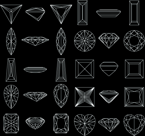 Download Diamond outline shapes vector Free vector in Encapsulated PostScript eps ( .eps ) vector ...