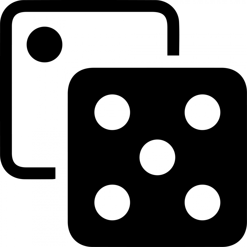 dice sign icon flat contrast black white circles squares outline